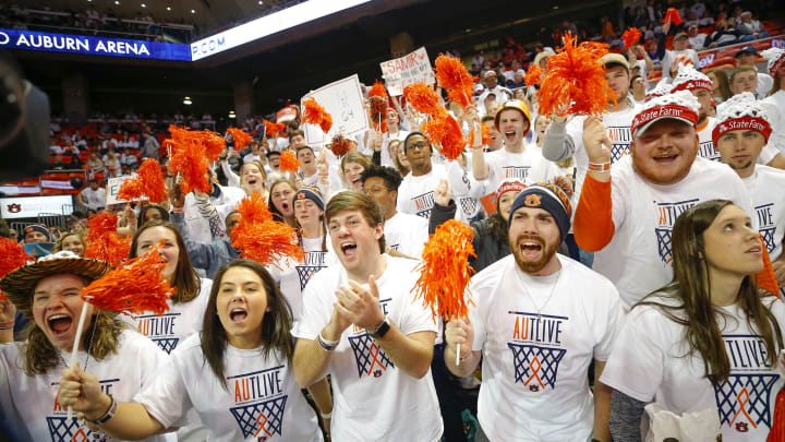 AUBURN, AL – FEBRUARY 01: Auburn Tigers fans get fired up. (Photo by Todd Kirkland/Getty Images)