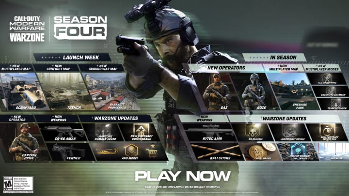 Warzone's Season 4 will bring three new game modes to players with one released at launch and the other two coming later on in the season.