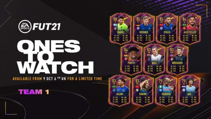 The first Ones to Watch team in FIFA 21 Ultimate Team. The first Ones to Watch team in FIFA 21 Ultimate Team.
