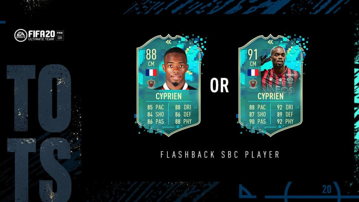 Wylan Cyprien received two Flashback SBC cards for Ligue 1 TOTSSF.
