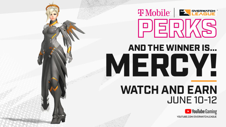 The community voted on Twitter for Mercy to have her exclusive Overwatch League skin for free just by watching June Joust. | Photo by Blizzard