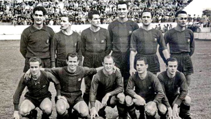 Plantilla del Barça durante la temporada 50/51