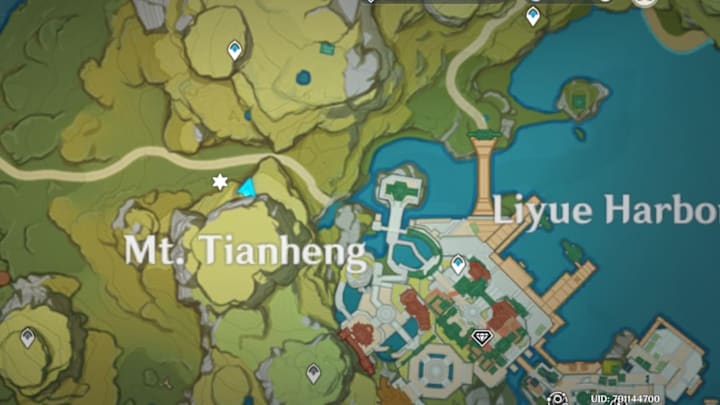 Just west of Liyue Harbor lies Mt. Tiangheng, where Iron Ingot wants his pictures