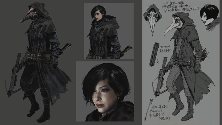 Scrapped Ada Wong character designs from Resident Evil Village.