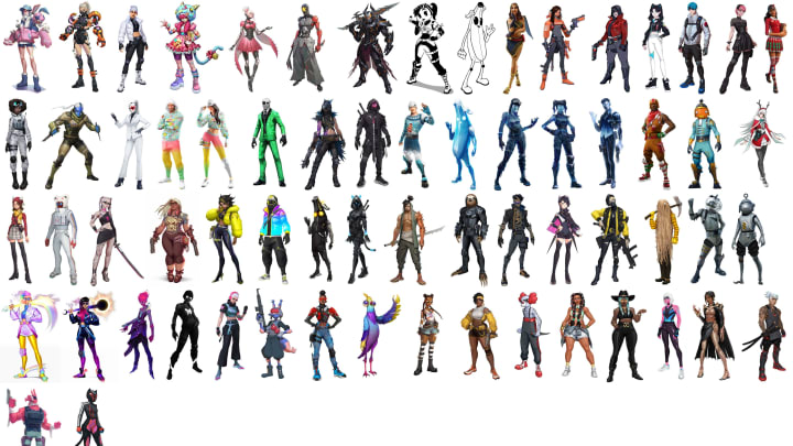 Dozens of Fortnite skins appeared in a recent leak.