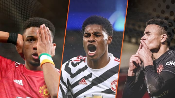 Amad Diallo, Marcus Rashford, dan Mason Greenwood Amad Diallo, Marcus Rashford, dan Mason Greenwood