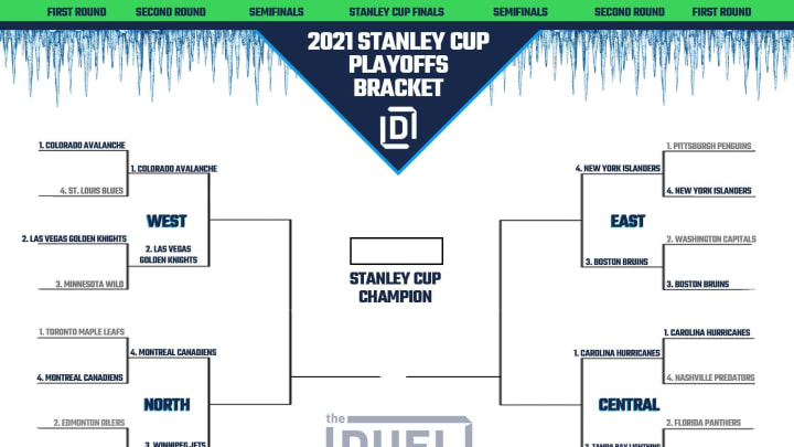 Stanley Cup Playoffs 2021 Printable Bracket Through Round 1 