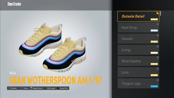 Here's how to get the Nike Air Max 1/97 'Sean Wotherspoon in NBA 2K22 MyCareer on Current Gen and Next Gen.