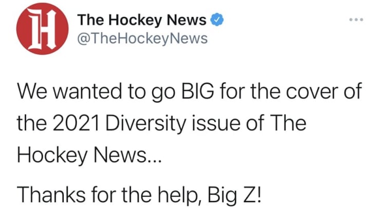 Since deleted tweet from The Hockey News. Since deleted tweet from The Hockey News.