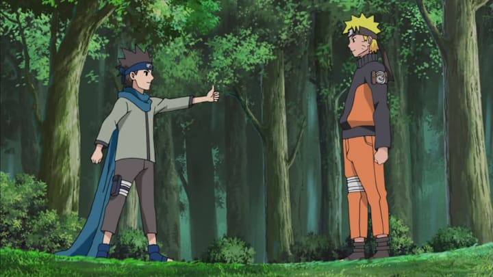 Konohamaru es el sucesor de la voluntad de Naruto siendo su maestro desde su niñez y eso lo hace conocedor de casi todo el poder de Naruto.