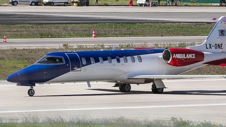 El avión-ambulancia en el que viajó Cristiano Ronaldo