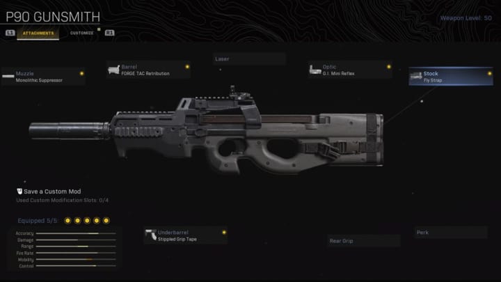 The P90 is a strong SMG with middle of the pack DPS, ammo, and recoil.
