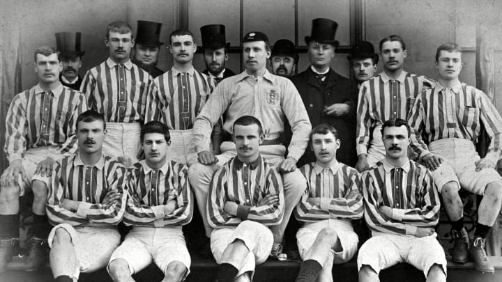 El West Brom vestía así en su goleada al Darwen
