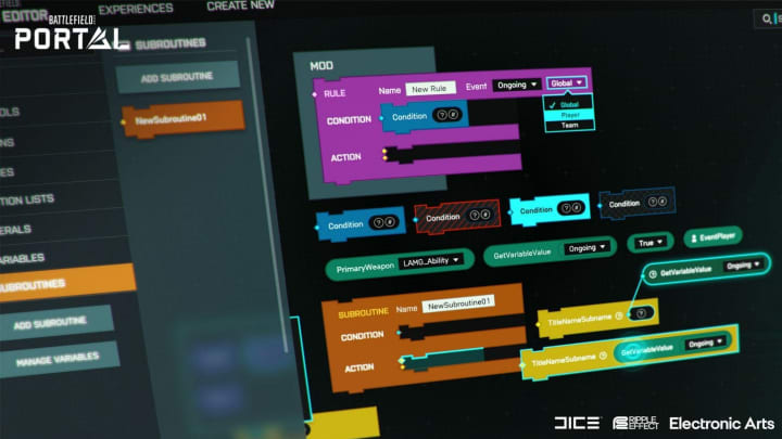 The sandbox experience will launch alongside Battlefield 2042, DICE's latest installment of its first-person shooter franchise, on Oct. 22, 2021.