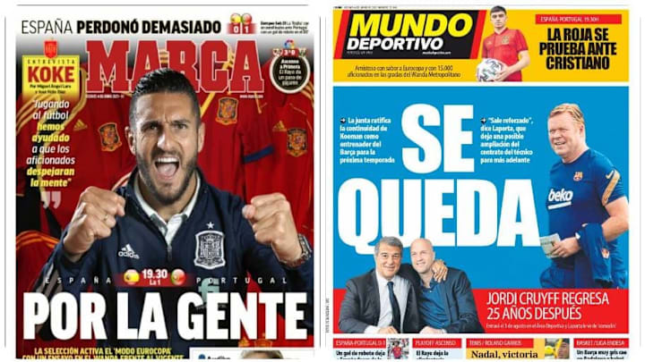 España y la renovación de Koeman, en las portadas España y la renovación de Koeman, en las portadas