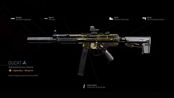 Ducat Warzone Blueprint is a weapon variant for the MP5 in Warzone and Modern Warfare available for purchase from the COD store. 
