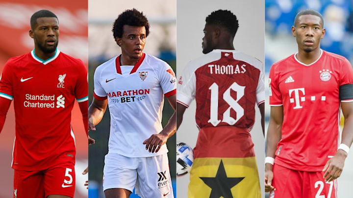 Gini Wijnaldum, Jules Kounde, Thomas Partey, David Alaba Gini Wijnaldum, Jules Kounde, Thomas Partey, David Alaba