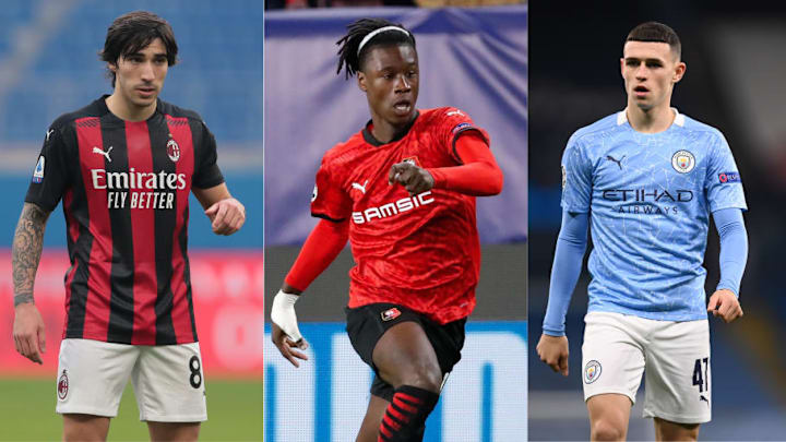 Sandro Tonali, Eduardo Camavinga, Phil Foden