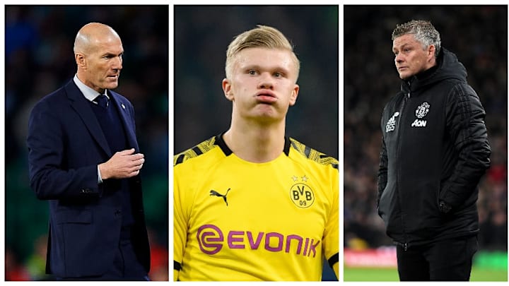 Zidane, Haaland et Solskjaer. Zidane, Haaland et Solskjaer.