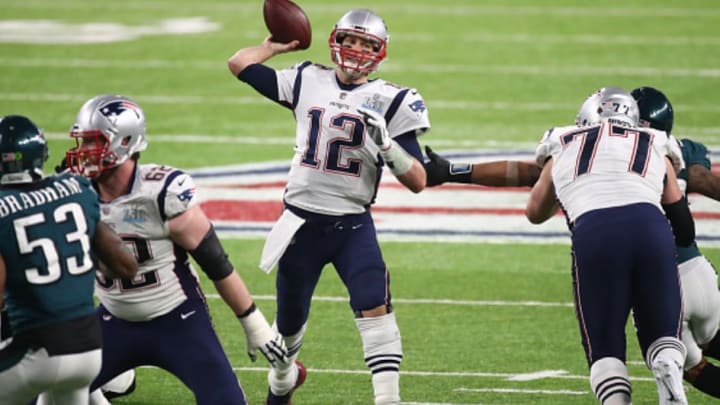 Tom Brady against the Eagles in Super Bowl LII