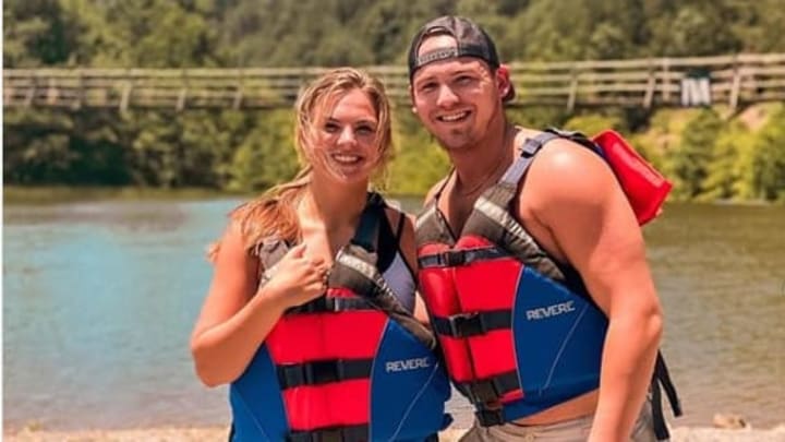 Hannah Brown rescued a man during a white-water rafting family outing in Tennessee. Hannah Brown rescued a man during a white-water rafting family outing in Tennessee.
