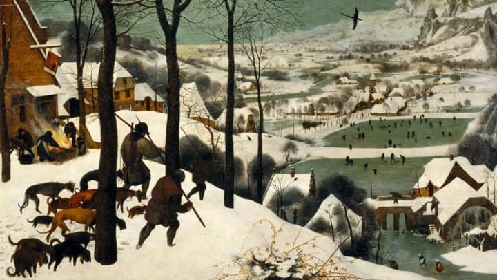Scenic Painting in Animal Crossing: New Horizons is "The Hunters in the Snow" by Pieter Bruegel the Elder