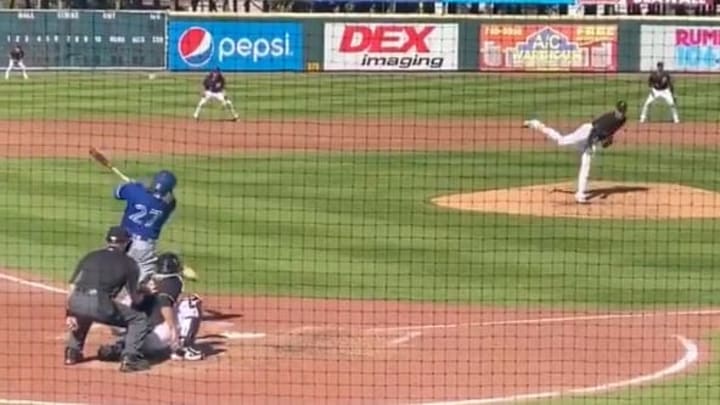 Vladimir Guerrero Jr. ripped his first bomb of the year.