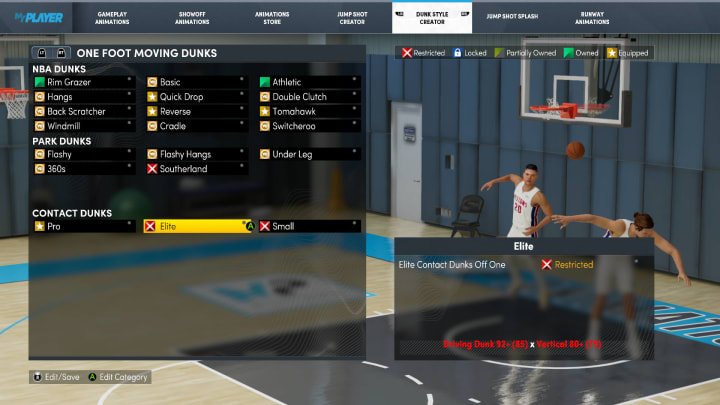 Before pouring in that valuable VC into your Next Gen NBA 2K22 MyPlayer build, here are the Contact Dunk requirements to take note of.