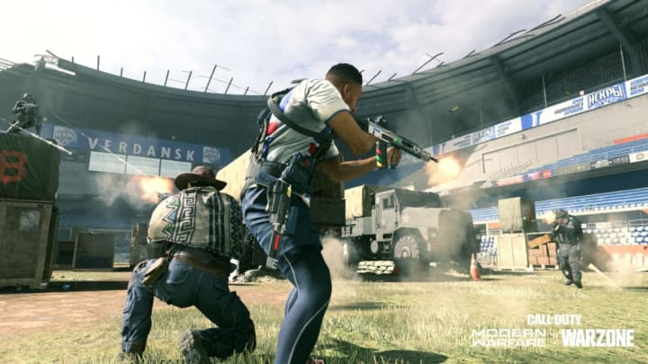The AUG equipped with the right attachments still comprises one of the best loadouts for Warzone in Season 5. The AUG equipped with the right attachments still comprises one of the best loadouts for Warzone in Season 5.