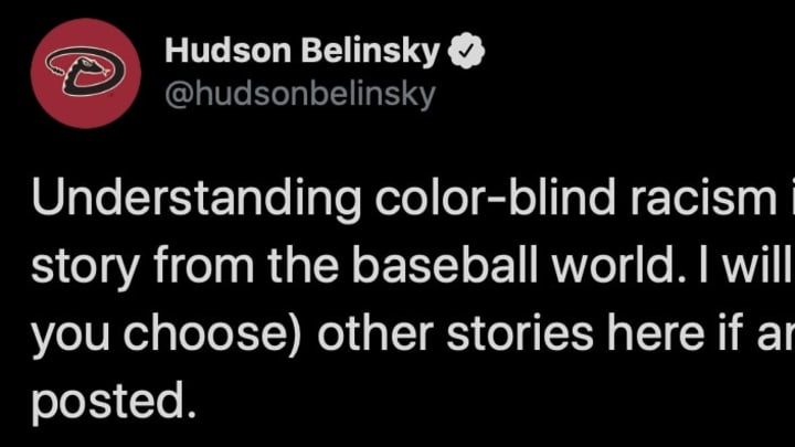 Arizona Diamondbacks scout Hudson Belinsky shared an eye-opening story about systemic racism in the MLB Draft.
