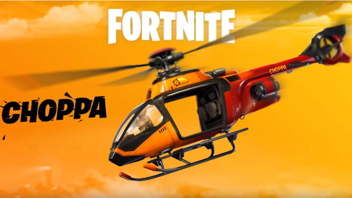 The Fortnite choppa. The Fortnite choppa.