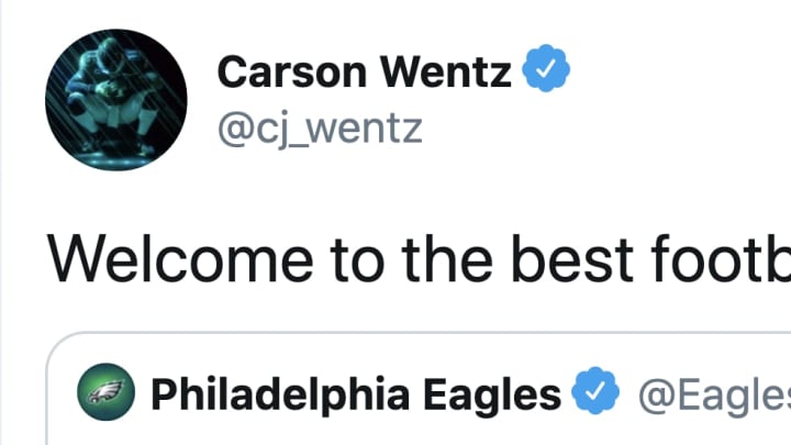 Carson Wentz seems happy to have Jalen Hurts in Philly