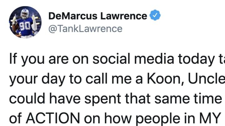 DeMarcus Lawrence fired back at those who criticized him on Twitter