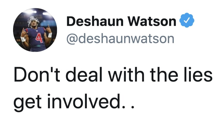 Deshaun Watson seems a bit fed up with the Texans