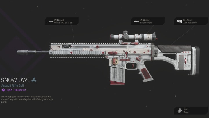 The Snow Owl is a blueprint for the FN Scar 17 in Call of Duty: Warzone.