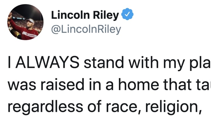 Lincoln Riley's take on the protests is extremely moving