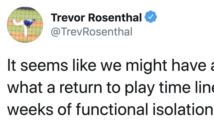 Trevor Rosenthal thinks baseball will be back soon