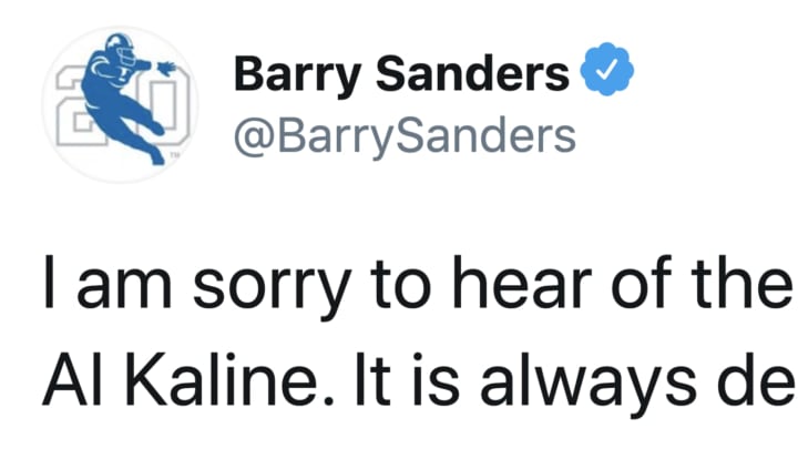 Sanders was clearly hurt by the loss of Al Kaline