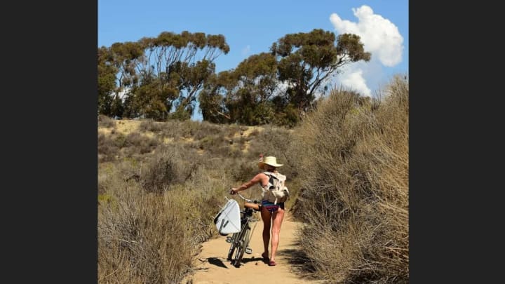 At the end of the day everyone makes their way back up the trails.