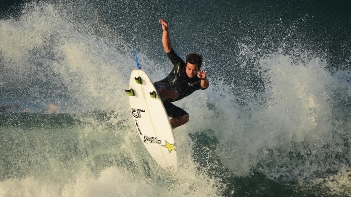 Hawaiian Keanu Asing is surfing on the World Tour for the first time this year. He is currently ranked #22.