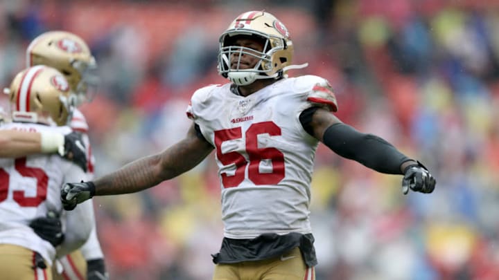 San Francisco 49ers Kwon Alexander (Photo by Rob Carr/Getty Images)