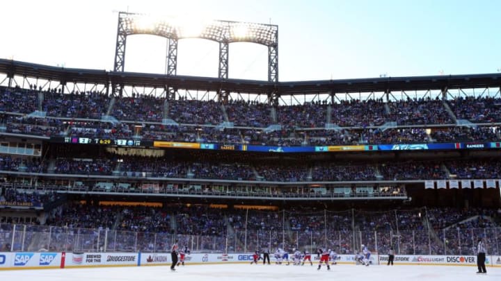 Jan 1, 2018; Queens, NY, USA; A general view during the third period in the 2018 Winter Classic hockey game between the New York Rangers and the Buffalo Sabres at Citi Field. Mandatory Credit: Brad Penner-USA TODAY Sports
