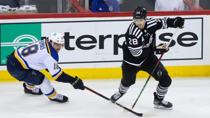 New Jersey Devils defenseman Damon Severson (28): Tom Horak-USA TODAY Sports