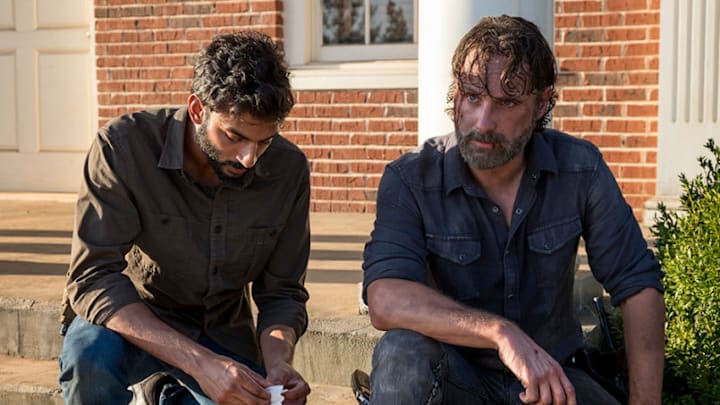 Siddiq (Avi Nash) and Rick Grimes (Andrew Lincoln) in Season 8 Episode 13 of The Walking DeadPhoto by Gene Page/AMC