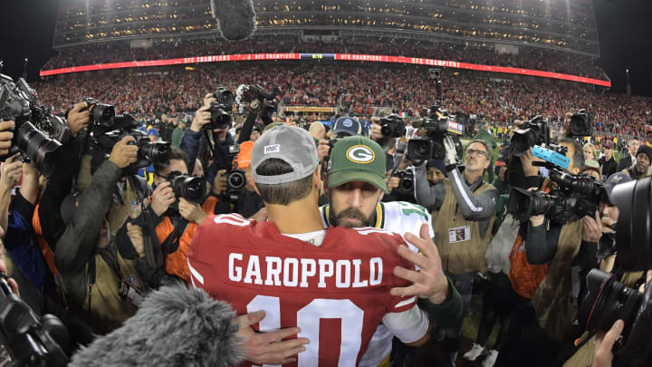 Aaron Rodgers, Green Bay Packers, Jimmy Garoppolo, San Francisco 49ers