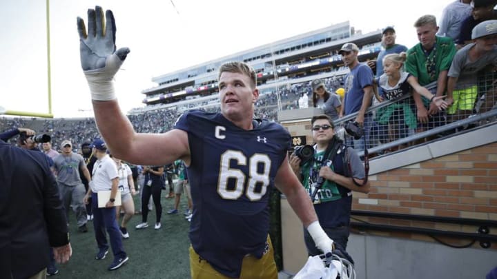 SOUTH BEND, IN - SEPTEMBER 02: Mike McGlinchey (Photo by Joe Robbins/Getty Images)