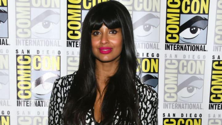 SAN DIEGO, CALIFORNIA - JULY 20: Jameela Jamil attends the 2019 Comic-Con International - "The Good Place" Photo Call at Hilton Bayfront on July 20, 2019 in San Diego, California. (Photo by Araya Diaz/Getty Images)