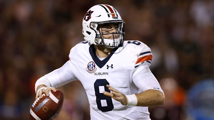 STARKVILLE, MS - OCTOBER 06: Jarrett Stidham #8 of the Auburn Tigers throws the ball during the second half against the Mississippi State Bulldogs at Davis Wade Stadium on October 6, 2018 in Starkville, Mississippi. (Photo by Jonathan Bachman/Getty Images)