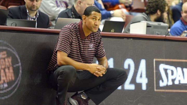 CHARLESTON, SC - NOVEMBER 21: Head coach Dana Ford of the Missouri State Bears looks on during a first round Charleston Classic basketball game against the Miami (Fl) Hurricanes at the TD Arena on November 21, 2019 in Charleston, South Carolina. (Photo by Mitchell Layton/Getty Images)