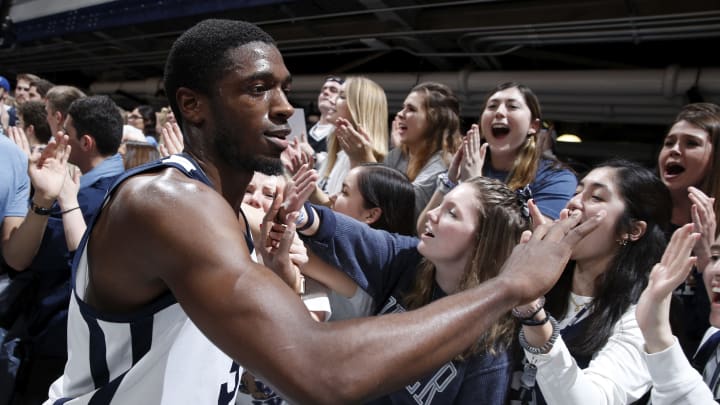 INDIANAPOLIS, IN – JANUARY 24: Baldwin of the Bulldogs celebrates. (Photo by Joe Robbins/Getty Images)